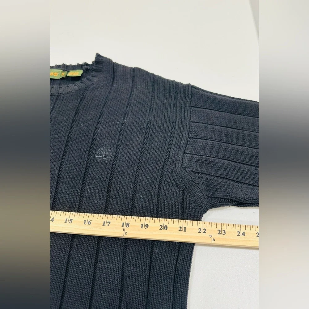 Timberland‎ Knit Pullover Sweater 100% Cotton Men’s M Black